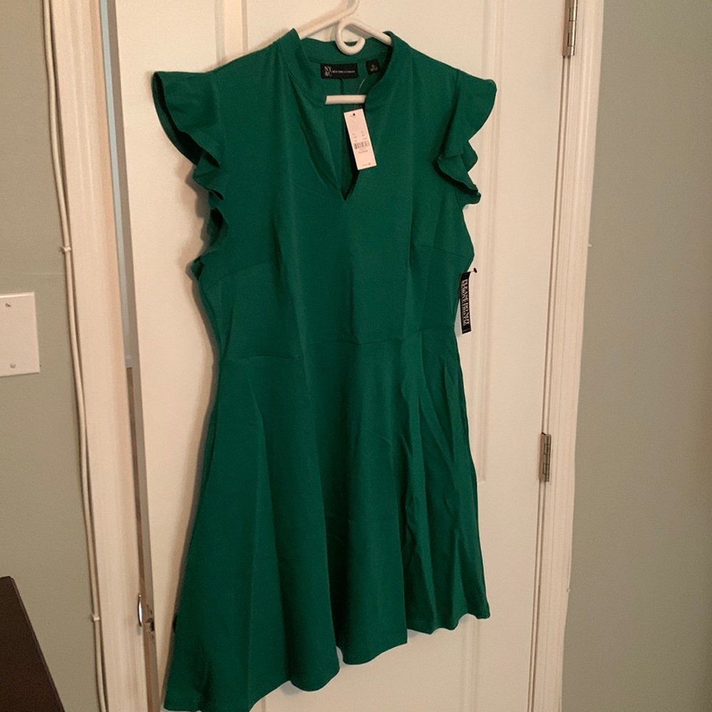 NWT New York & Company Flutter Sleeve Dress XL